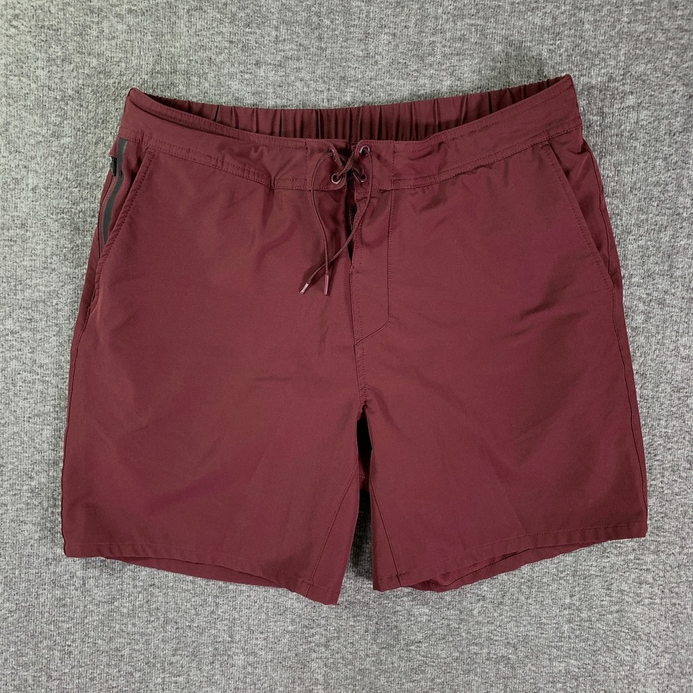 Ten Thousand Shorts Men Large The Foundation Red Burgundy Lined 2 In 1 Gym